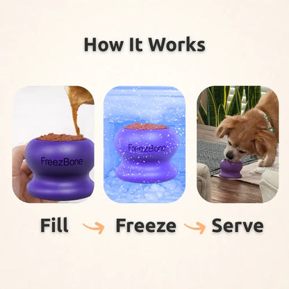Freezball - Durable Fillable Chew Bone for Dogs