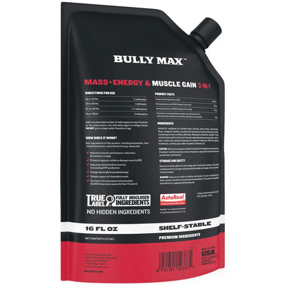 Bully Max 3-in-1 Liquid Dog Muscle Builder Supplement for Puppies and Adult Dogs - Veterinary-Approved Vitamins for Small and Large Breeds