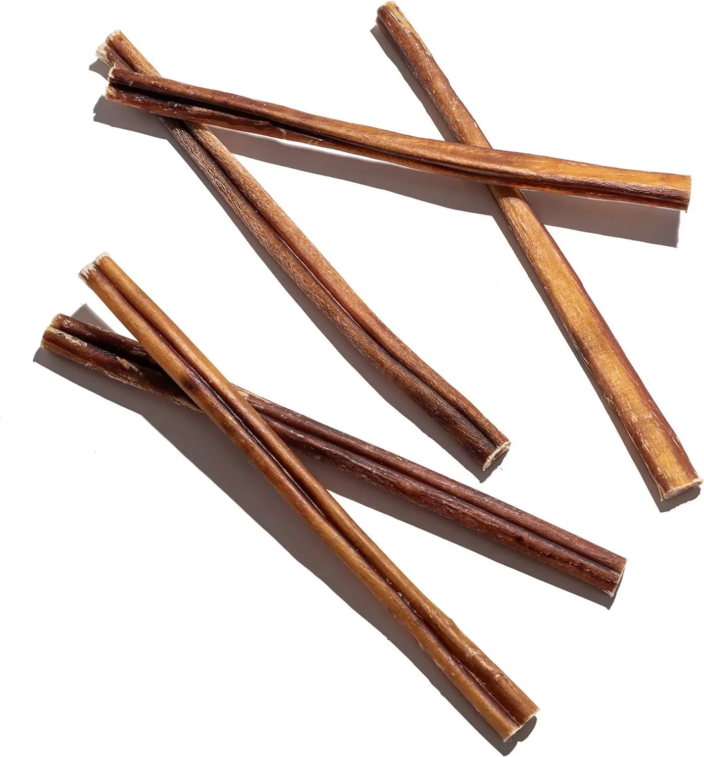 12-Inch All-Natural Bully Sticks (8 Oz./~5 Sticks) - Healthy, Low Odor Dog Chew Treats - Mixed Thickness, Lab-Tested, Hand-Inspected, and Packaged in the USA - High Protein Dog Treats